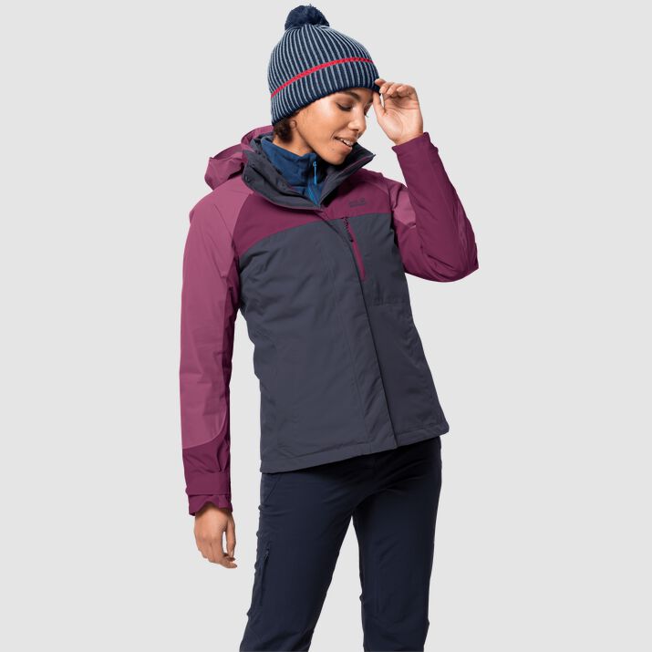 Chamarra Jack Wolfskin Whitney Peak 3in1 Mujer Azul Marino Mexico-7982651